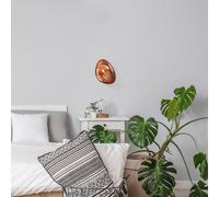 Applique Contemporanea Mabell Metallo Nero 1 Luce Diffusore Vetro Rame