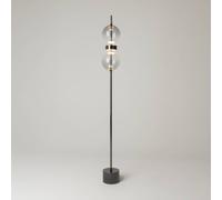 Maytoni Piantana LED DOUBLE MOON, nero/grigio fumo, altezza 146 cm Maytoni