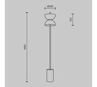 Maytoni Kyoto lampada da terra 1 luce, LED, MOD178FL-L11W3K, Kyoto [Lampade per Interni > Lampade da Terra]