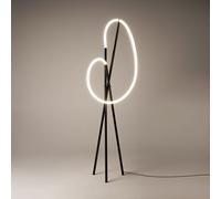 Maytoni Piantana moderna in metallo con diffusore a led dimmerabile Crochet Nero [EEK: G]