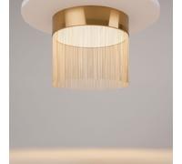 Maytoni Plafoniera a LED piccola con struttura in metallo e paralume in tessuto [EEK: G]