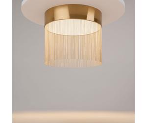 Maytoni Plafoniera a LED piccola con struttura in metallo e paralume in tessuto [EEK: G]