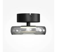 Maytoni Plafoniera LED FLOAT, grigio/nero, Ø 20 cm, vetro/metallo Maytoni