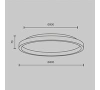 Maytoni Plafoniera LED Orign, Ø 41 cm, nero, metallo/pietra Maytoni