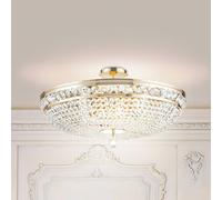 Plafoniera Contemporanea Ottilia Metallo Oro 12 Luci Diffusori Metallo [EEK: A++]