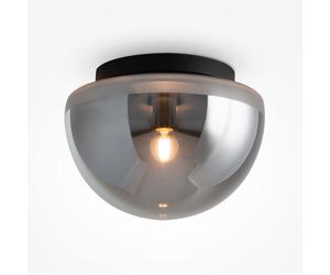 Maytoni Plafoniera rotonda con diffusore in vetro dal design moderno Glassy Nero