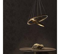 Maytoni Lampadario a sospensione Rim MOD058PL-L100B4K LED 3 luci alluminio nero 115W