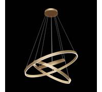 Lampadario A Sospensione Moderno Rim Alluminio Ottone 3 Led 115W