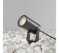 Maytoni Scope, faretto con picchetto a terra, nero, alluminio, IP65 O025FL-01B