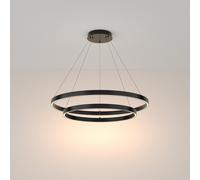 Lampadario A Sospensione Moderno Rim Alluminio Nero 2 Luci Led 88W