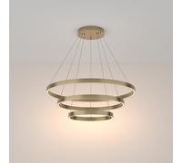 Lampadario A Sospensione Moderno Rim Alluminio Ottone 3 Luci Led 115W