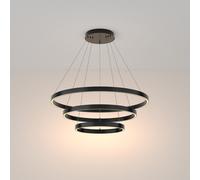 Lampadario A Sospensione Moderno Rim Alluminio Nero Luce Led 115W