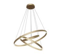 Lampadario A Sospensione Moderno Rim Alluminio Ottone 3 Led 115W