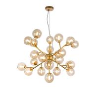 Maytoni Sospensione con struttura in metallo e diffusori in vetro Dallas Oro 28W