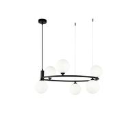 Maytoni Sospensione grande in metallo diffusori regolabili in altezza Ring Nero