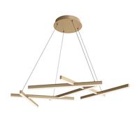 Maytoni Sospensione moderna a led per salotto o ufficio Line Oro 75W Lumen 3100 [EEK: G]