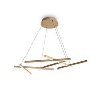 Maytoni Sospensione moderna a led per salotto o ufficio Line Ottone 75W Lumen 35 [EEK: G]