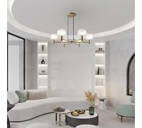 Maytoni Lampadario dal design elegante in metallo e diffusori in vetro Vision Or [EEK: A]