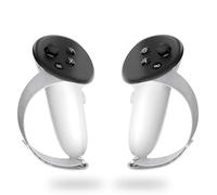 Mayue Manopole per controller per Meta/Oculus Quest 3, Cover con Texture Antiscivolo e Cinghie Morbide Regolabili, Compatibilità con Batteria Dock di Ricarica Ufficiale