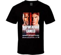 Mayweather Vs Canelo Who Is The One Cool Boxing Fight Card Fan Poster T Shirt Men's Male Black L