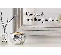 MAZ-375 - Adesivo da parete in vinile con citazione motivazionale, motivo "You can do More Than You Think", 22,9 x 7,6 cm, colore: Nero