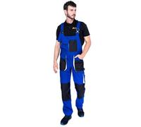MAZALAT work wear Salopette Uomo Blu - Tessuto Canvas Heavy-Duty, Bretelle Regolabili, Tasche Multiuso, Tasca Ginocchiere Integrata, Vestibilità Ergonomica