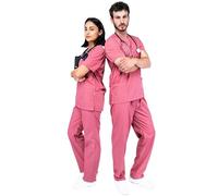 MAZALAT work wear Scrub Medico Donna - Completo Unisex Casacca e Pantaloni | Divise Sanitarie Donna Cotone | Traspirante e Comodo per Medici, Infermieri, OSS e Personale Sanitario