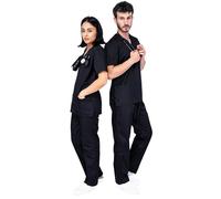 MAZALAT work wear Scrub Medico Donna - Completo Unisex Casacca e Pantaloni | Divise Sanitarie Donna Cotone | Traspirante e Comodo per Medici, Infermieri, OSS e Personale Sanitario