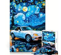 Mazda Miata Notte Stellata - Puzzle da 1000 pezzi per adolescenti - Gioco di sfida per la mente - Attività domestica - Taglio netto - Regalo affettuoso 38x52cm