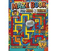 Maze Book for Kids & Teens | 50 Fun Mazes & 50 Solutions, Easy to Medium Difficulty, Brain Games, Logic Puzzles, Problem-Solving Challenges & Screen-Free Activity Book for All Skill Levels