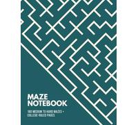 Maze Notebook: 160 Medium to Hard Mazes and College-Ruled Writing Pages