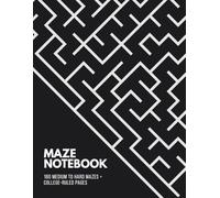Maze Notebook for Puzzle Lovers: 160 Medium to Hard Mazes and College-Ruled Writing Pages