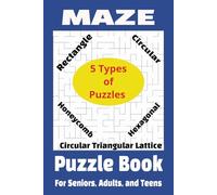 MAZE Puzzle Book: MAZE Puzzle Book with Easy-to-Read Print | 6x 9 inches | 100 pages | 50 Puzzles | with Solutions | Great for Seniors, Adults and ... Brain Exercise, expand your vocabulary.