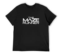 Maze Runner Print Unisex T-Shirts Men Tee Cotton Tops Black Shirt S