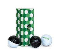 MAZEL Palla da golf per mettere la pratica, per l'allenamento di golf, per mettere verde/tappetino, allenamento di precisione con feedback istantaneo (palla nero-bianca, 3 pezzi)