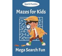 Mazes for Kids: Mega Search Fun: Maze Searches with Easy to Read Print, 6x9 inches, 110 Pages, 50+ Puzzles with Solutions, Screen-Free Relaxing Fun, Great for Gifts & Travel