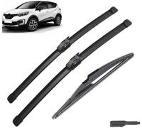 MaZHIYIn Tergicristalli Kit di Spazzole tergicristallo Flat Blade ad Alte Prestazioni，per Renault Captur Kaptur 2016-2020,26in+16in+12in.