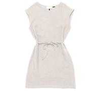 Mazine - Women's Linen Mini Dress - Abito L bianco/grigio