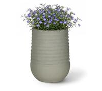 Mazovia Interno Ed Esterno Vaso da Fiori Terrazza Ø29cm Rotondo Grigio Eco