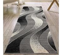 Mazovia Tappeto per Corridoio - Passatoia Corridoio Moderne Geometrico - Tappeto a pelo Corto per Ingresso, Salotto - Certificato Oeko-Tex - Corridore a Metro - Larghezza 60 cm - Grigio 60x500 cm