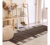 Mazovia Tappeto per Corridoio - Passatoia Corridoio Moderno - Tapis Salon, Chambre, Cuisine e Corridoio - Certifié Oeko-Tex - Tapis de Couloir au Metre - Marrone - 80x225 cm