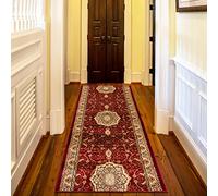 Mazovia Tappeto per Corridoio - Passatoia Corridoio Orientale - Tapis Salon, Chambre, Cuisine e Corridoio - Certifié Oeko-Tex - Tapis de Couloir au Metre - Rosso - 60x175 cm