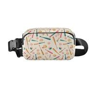 Mazza da baseball in stile bohémien, cappelli da baseball, alla moda, borsa a tracolla per uomo e donna, borsa multiuso con cinghia regolabile, per ciclismo, escursionismo, palestra, boho semplice
