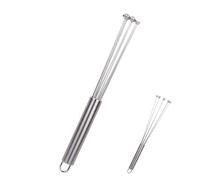 Mazza manuale per uova - Racchetta da neve a mano in acciaio inox - Frullatore a mano - Frullatore manuale | Utensile da cucina per pulire e mescolare, crema schiuma di latte, strumento per impastare