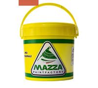 MAZZA Pittura Al Quarzo Per Muri Interni Ed Esterni Lt 5 Ad Alto Potere Coprente Colorificio (Rosso Arancio Mz1136)