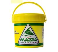 MAZZA Pittura per Interni Ed Esterni Quarzo Bianco Alto Potere Coprente (Giallino 2, 14 Litri)