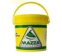 MAZZA Pittura per Interni Ed Esterni Quarzo Bianco Alto Potere Coprente (Giallino1, 5 litri)