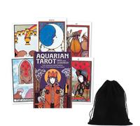 Mazze Di Carte Tarocchi AQUARIAN E Guida Esoterica Us Games Systems Con Borsa