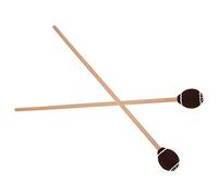 MAZZE PER MARIMBA MANICO IN ACERO RESISTENTE BASTONI IN PALLINE DI LANA ACCESSORI PER PERCUSSIONI PORTATILI PER L'ALLENAMENTO DEI PRINCIPIANTI (Polo in legno marrone)