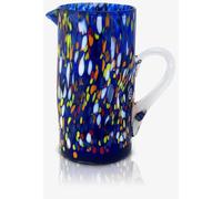MAZZEGA ART & DESIGN - Caraffa Classic in Vetro Soffiata e Lavorata a Mano con Murrine di Murano, linea “I Colori di Murano” 1000 ml. Made in Italy (CARAFFA CLASSIC 1 LITRO) (BLU)